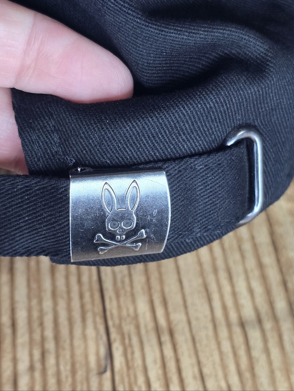 Men's Psycho Bunny Black Baseball Cap - Picture 7 of 9
